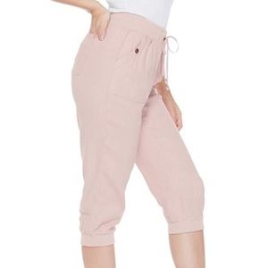 GUESS Pink Linen Capris